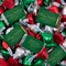 Happy Holidays Christmas Chocolate Candy Mix - Green Wrapped Miniatures & Holiday Foiled Kisses For Favors, Treat Bags, Stocking Stuffers & More